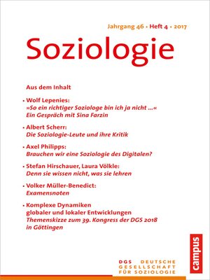 cover image of Soziologie 4.2017